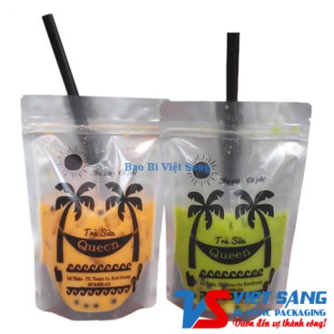 Túi zipper đựng trà sữa - Bao Bì Việt Sang - Công Ty TNHH Sản Xuất Bao Bì Việt Sang